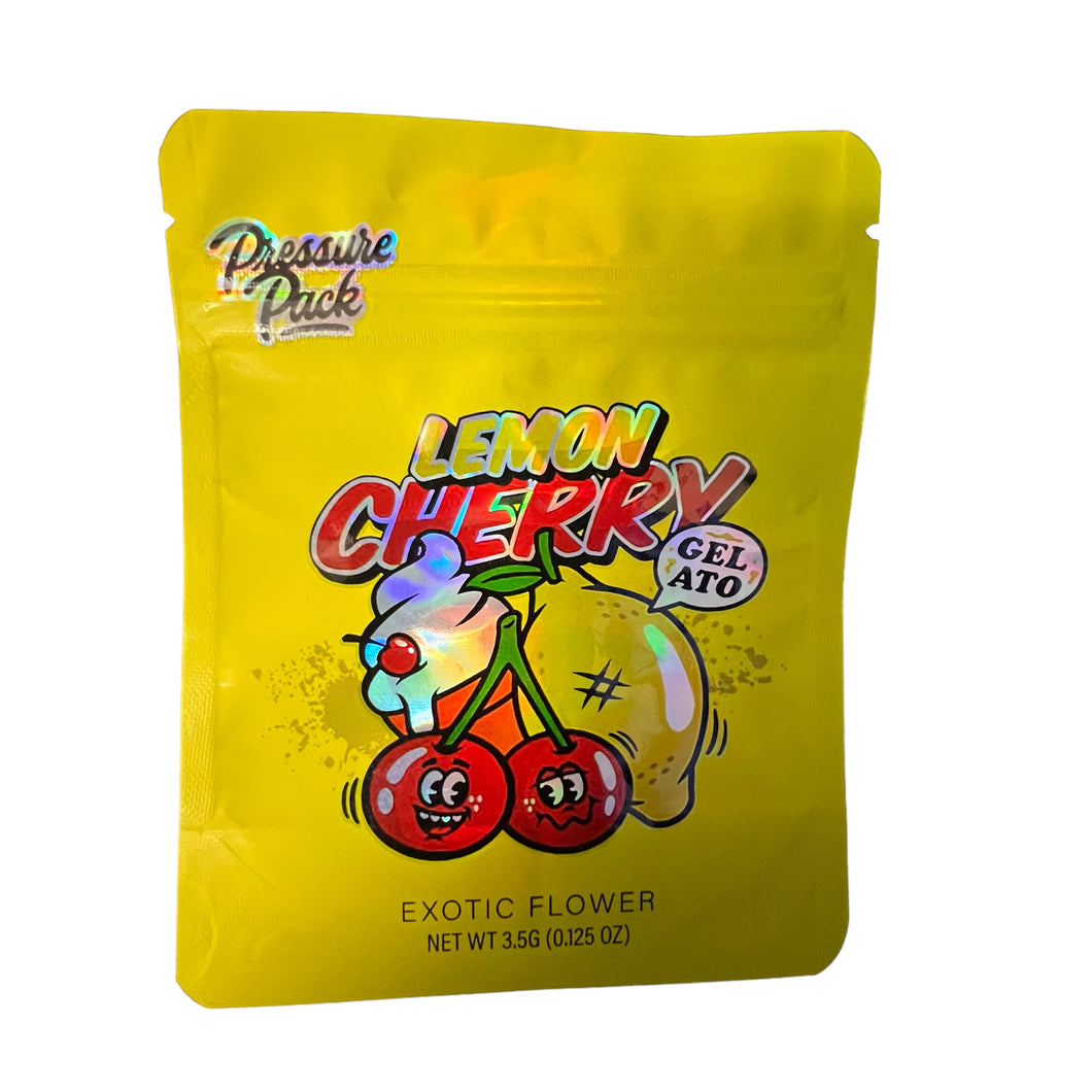 50 Lemon Cherry 3.5-gram empty Mylar bags