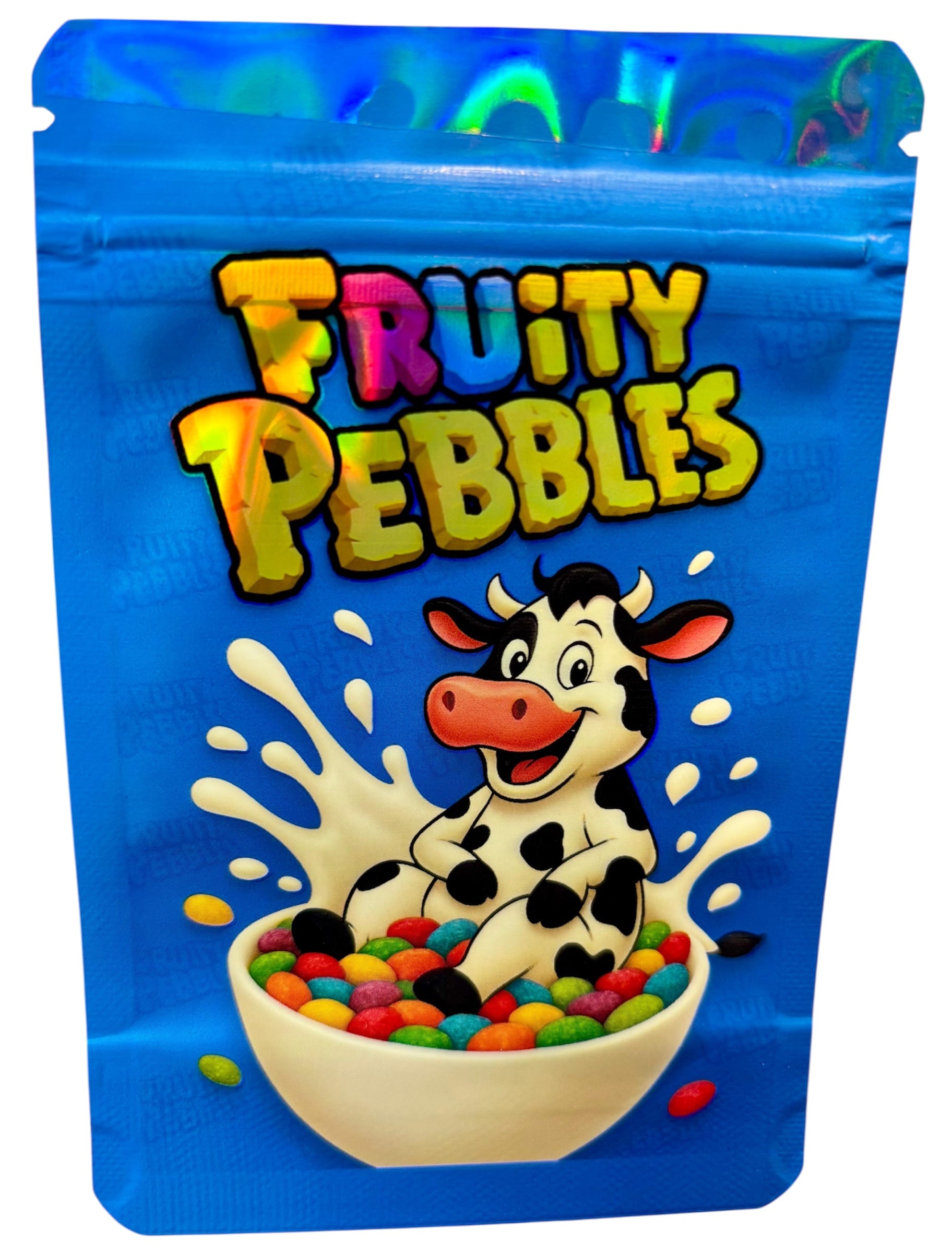 50 Fruity Pebbles 3.5-gram empty Mylar bags