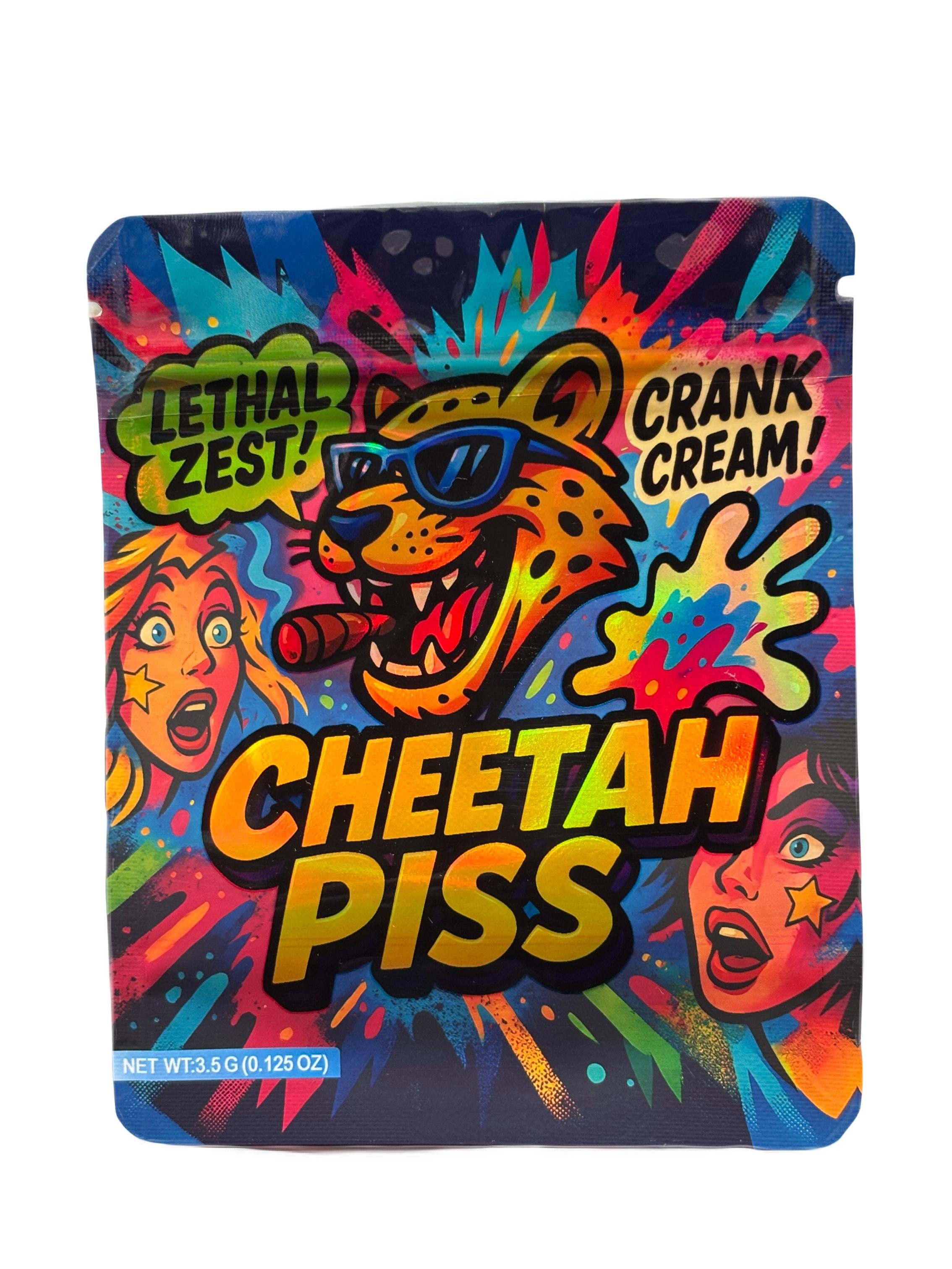 50 Cheetah Piss 3.5-gram empty Mylar bags