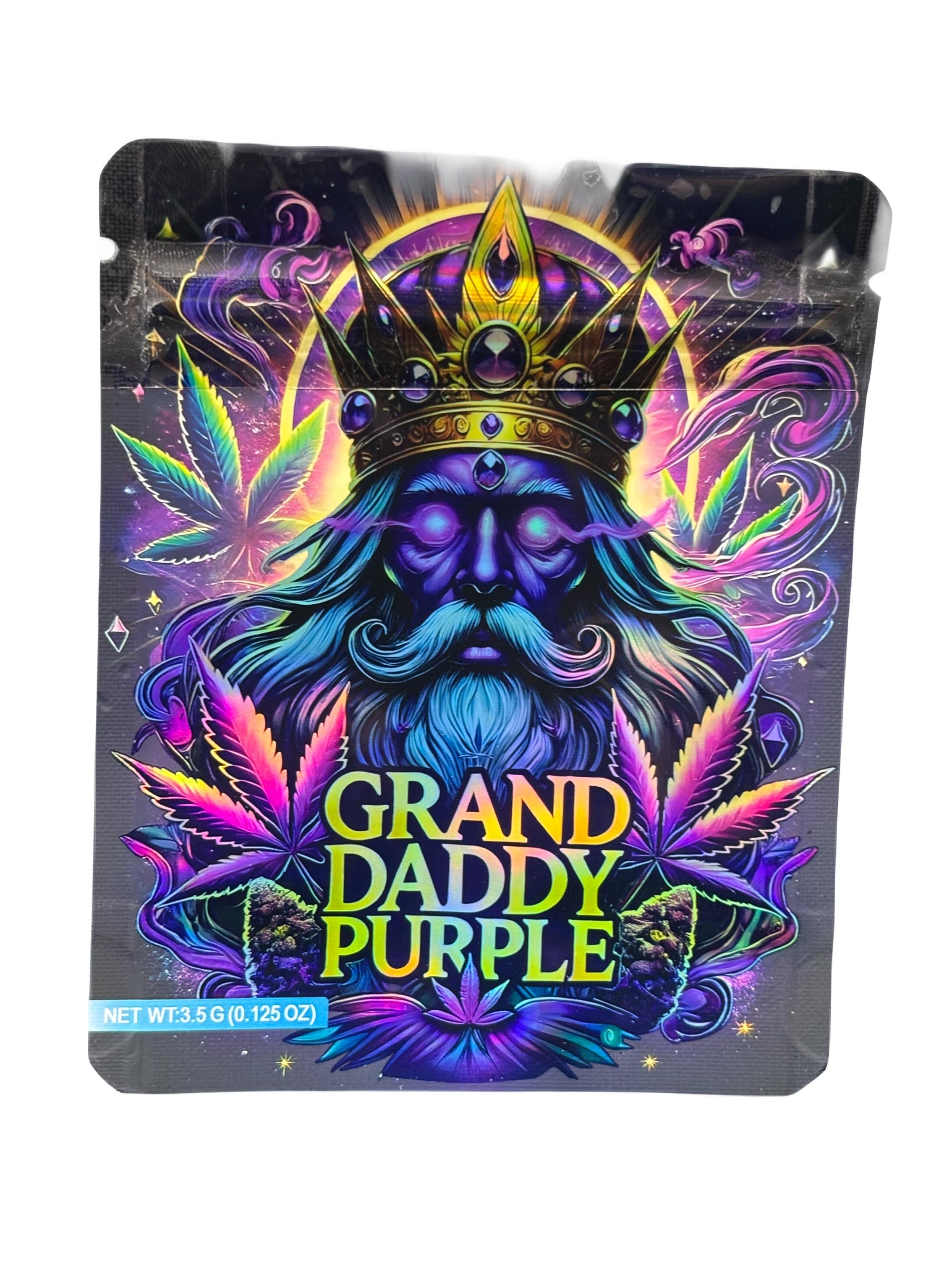 50 Grand Daddy Purple 3.5-gram empty Mylar bags