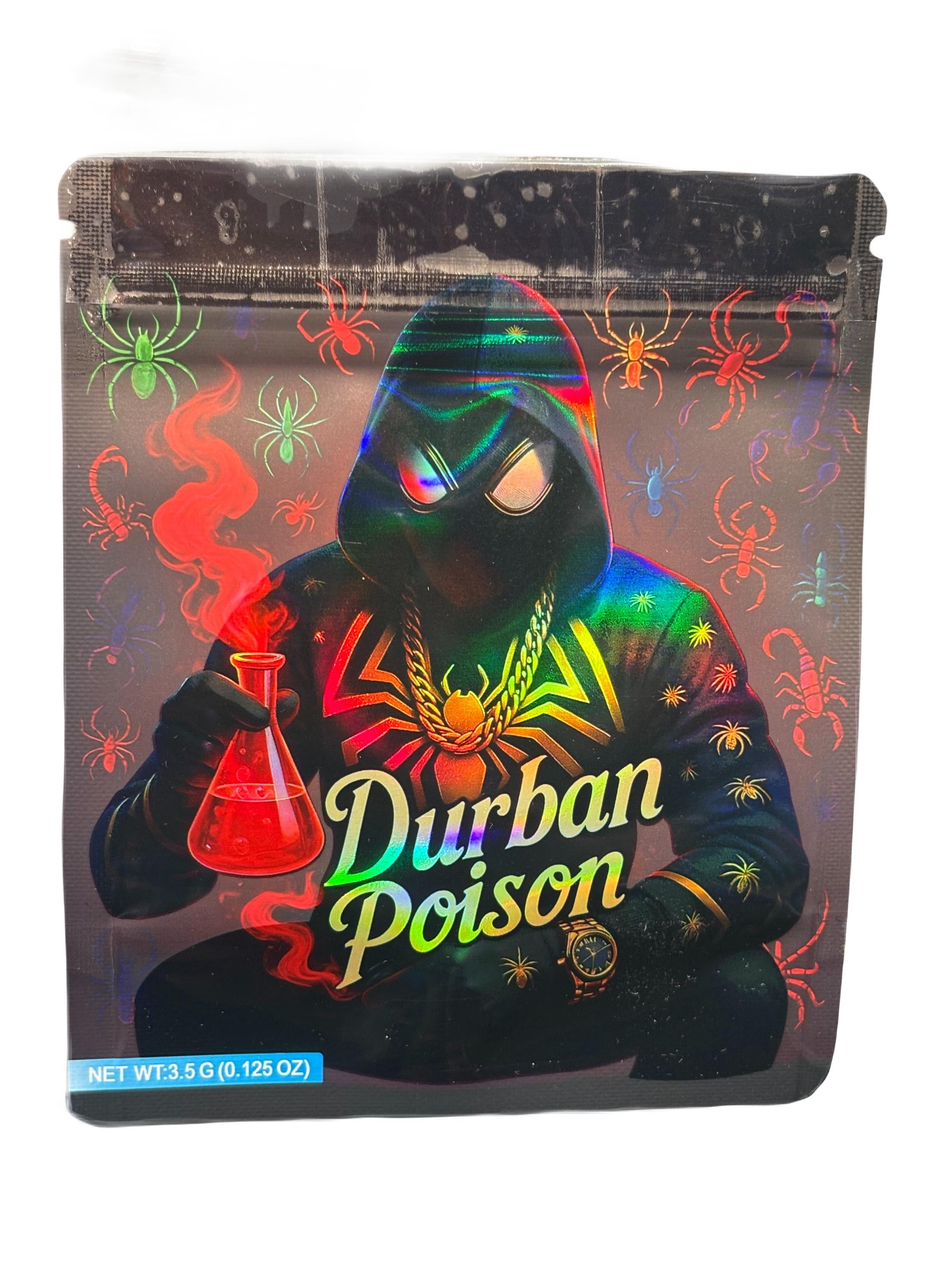50 Durbar Poison 3.5-gram empty Mylar bags