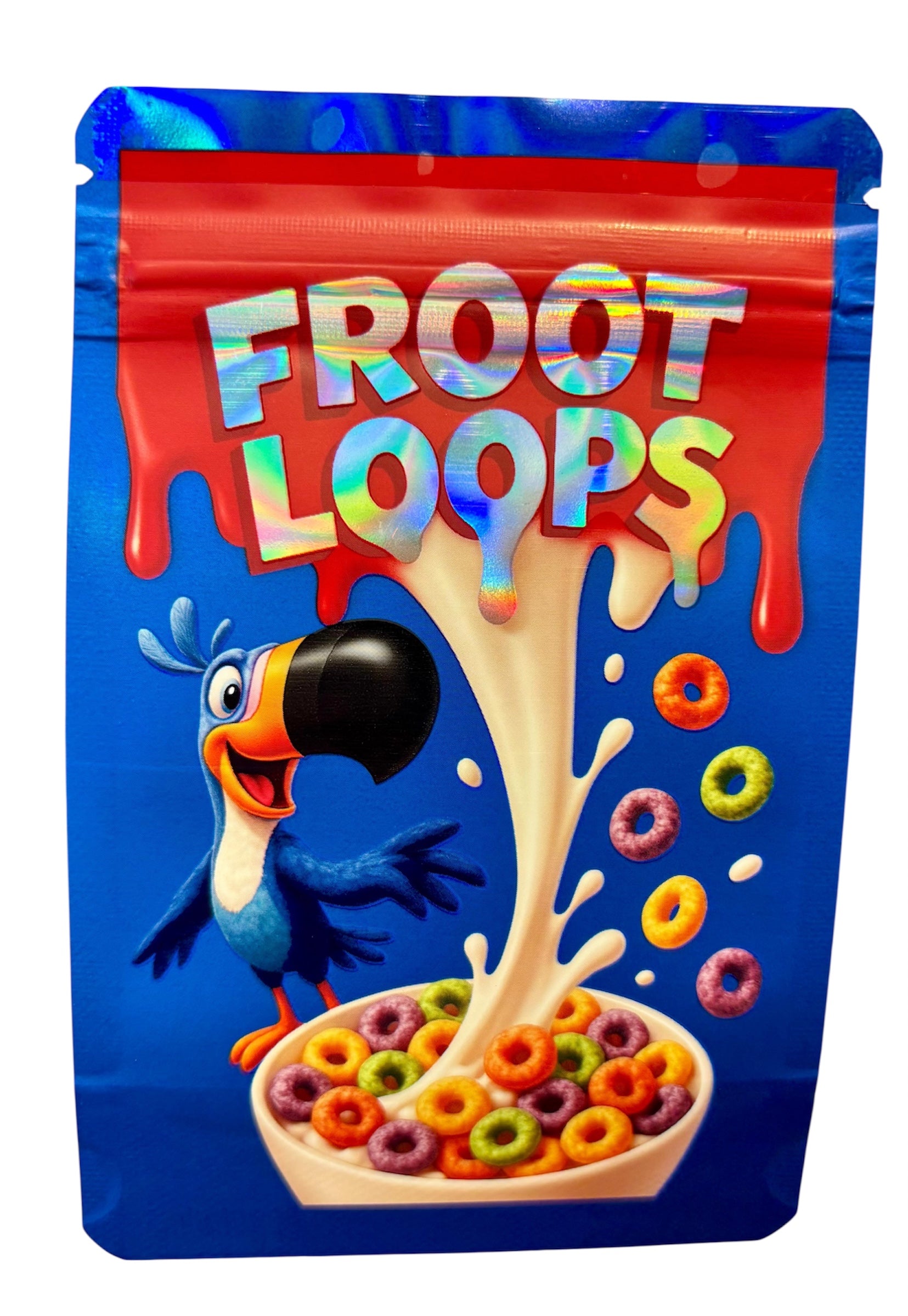 50 Froot Loops 3.5-gram empty Mylar bags