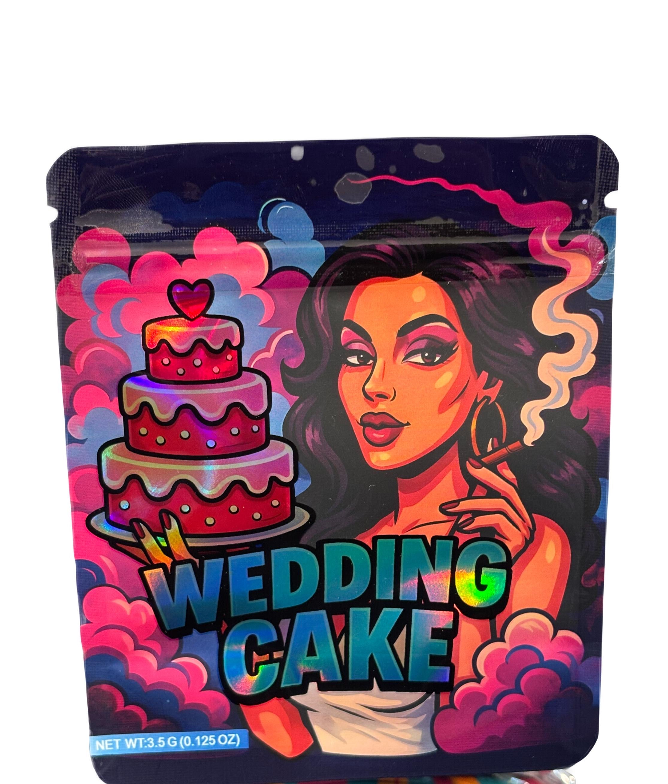 50 Wedding Cake 3.5-gram empty Mylar bags
