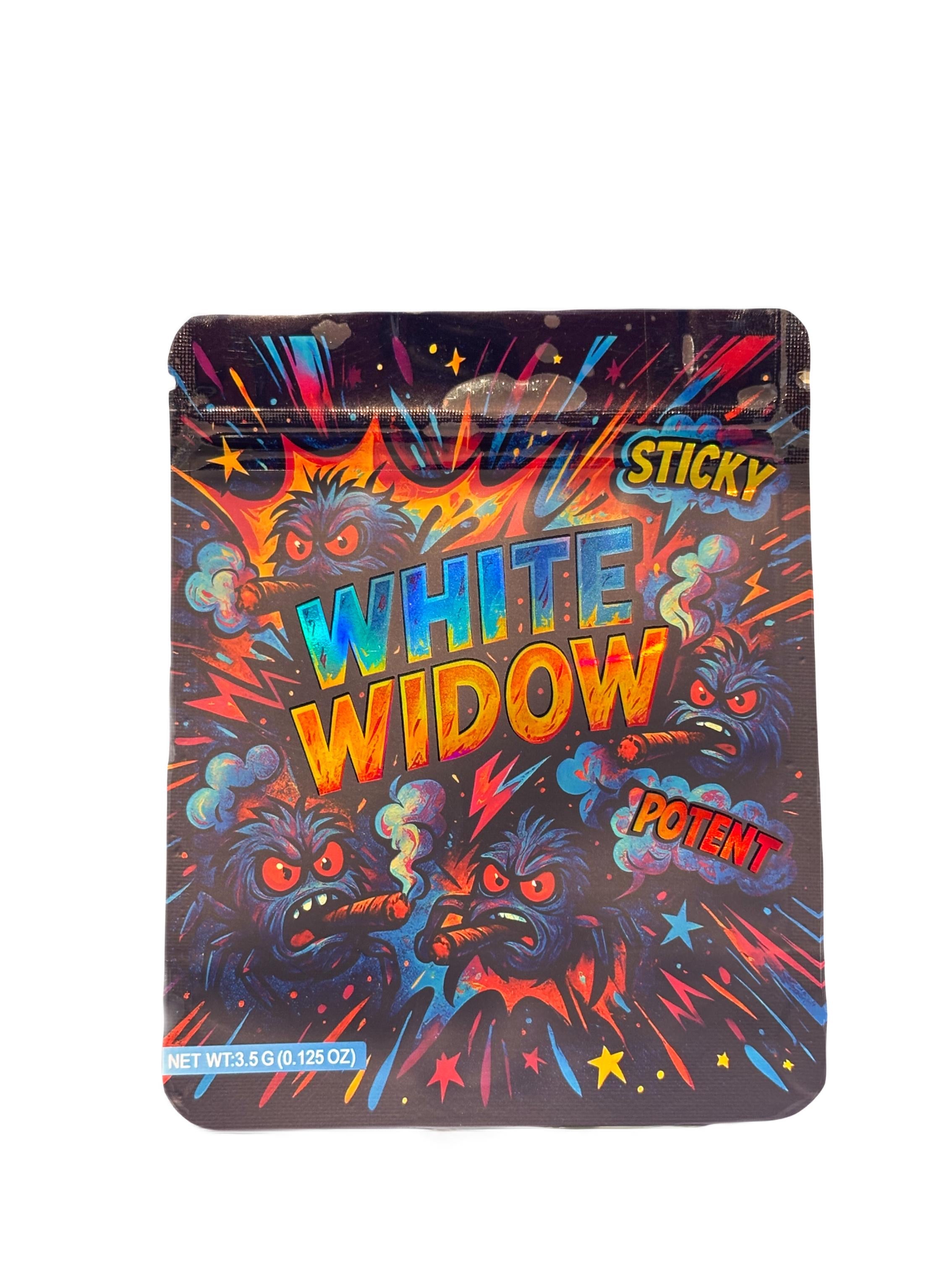 50 White Window 3.5-gram empty Mylar bags