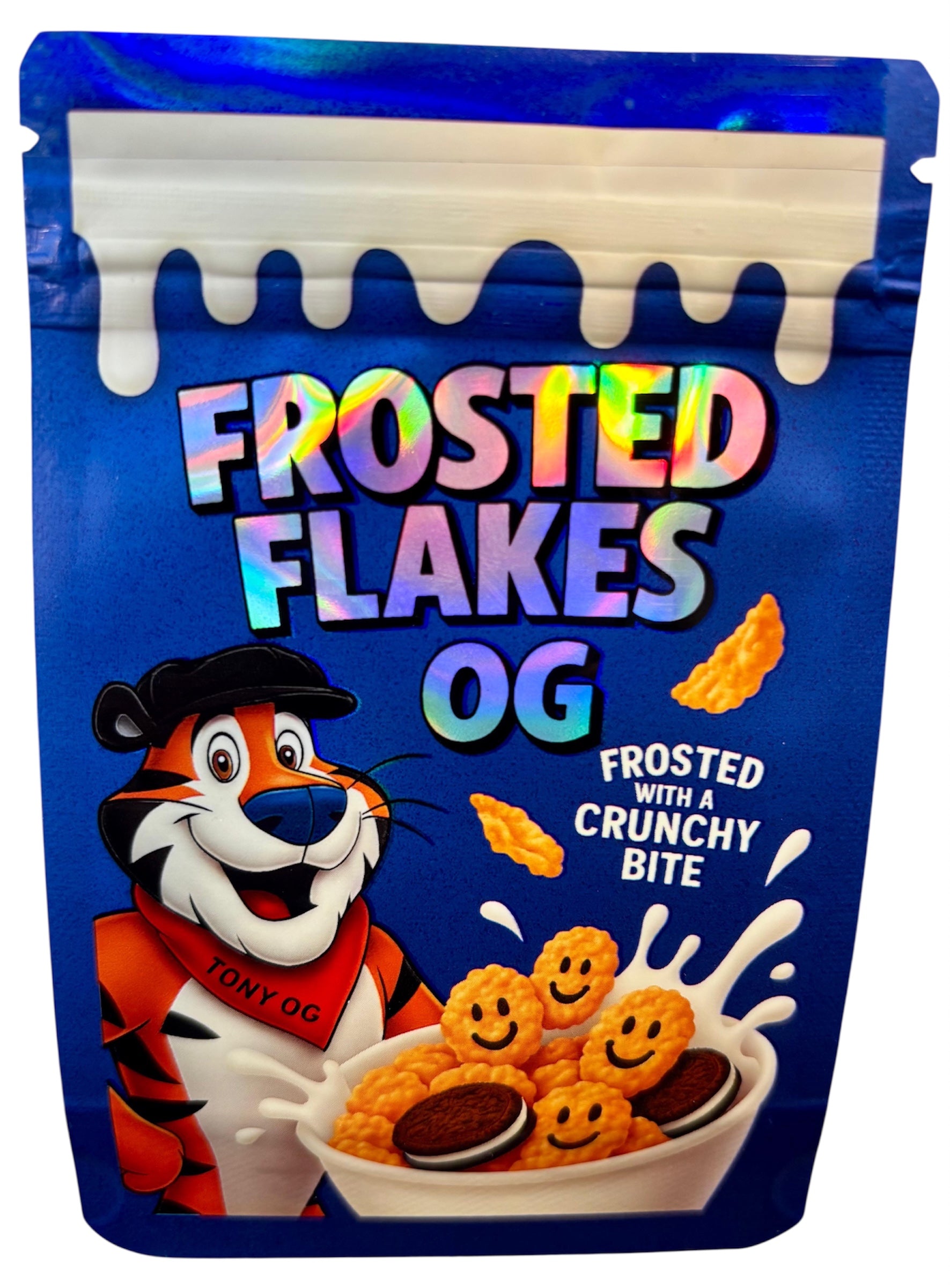 50 Frosted Flakes OG 3.5-gram empty Mylar bags