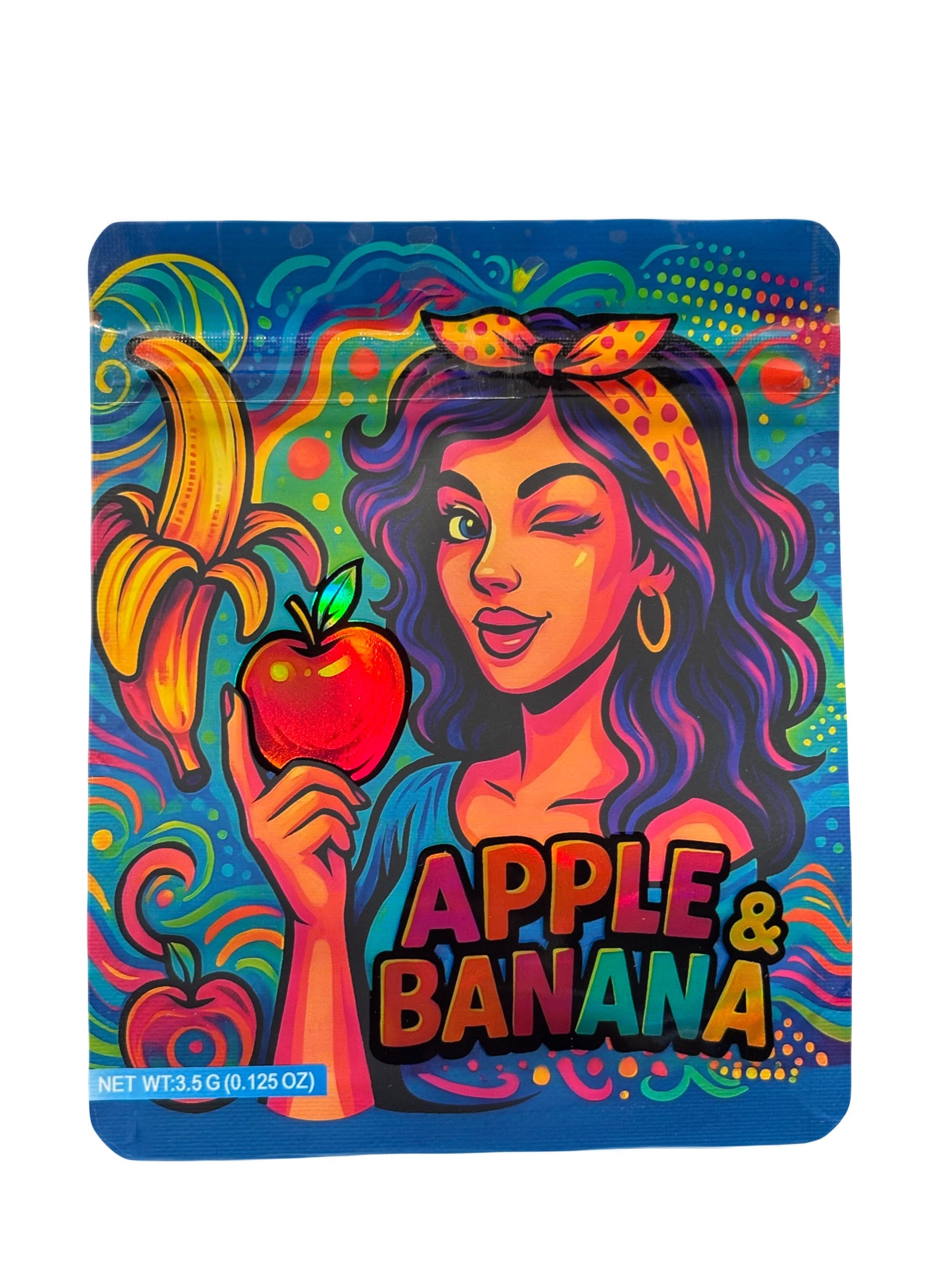 50 Apple & Banana 3.5-gram empty Mylar bags