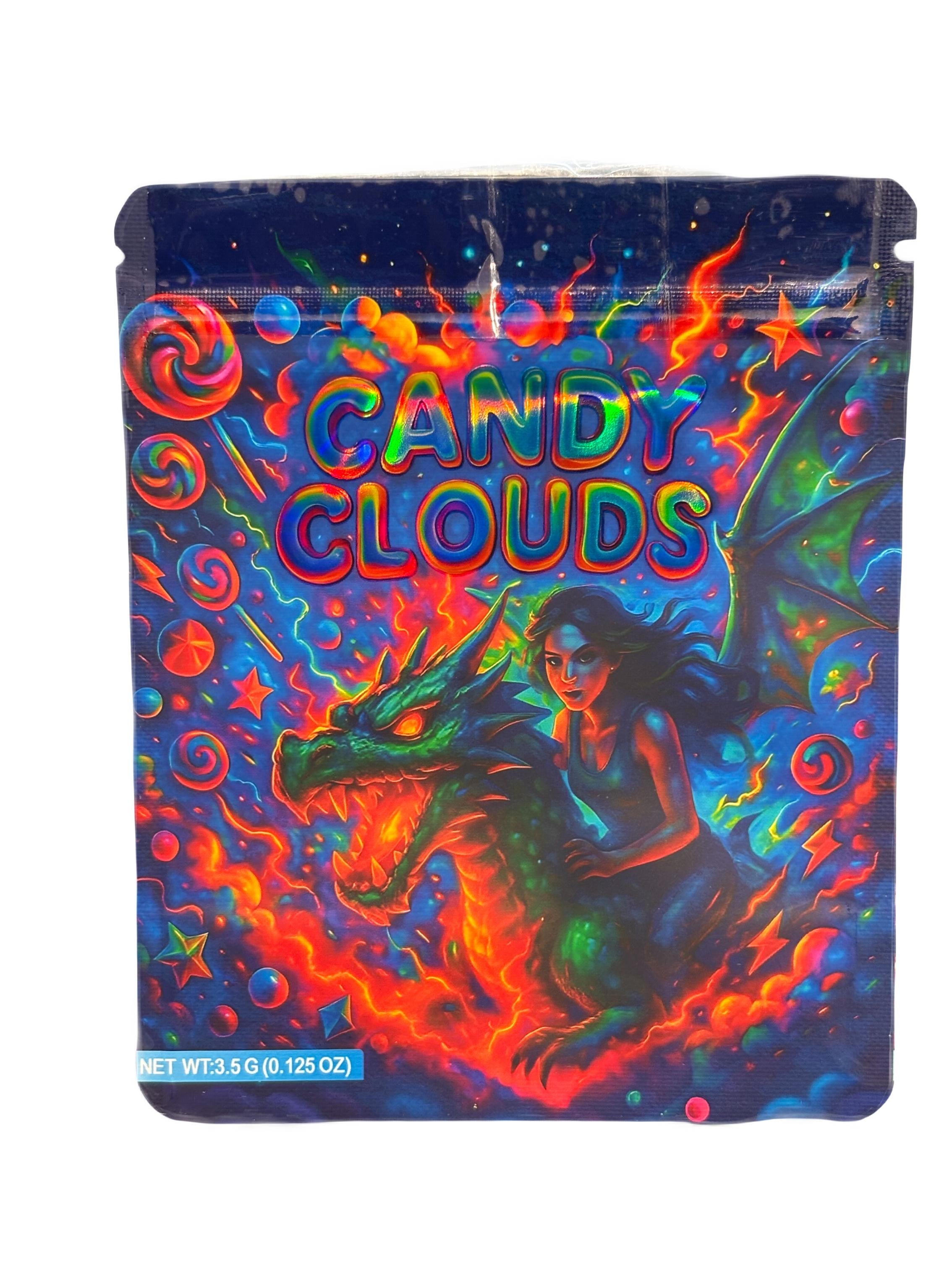 50 Candy Clouds 3.5-gram empty Mylar bags