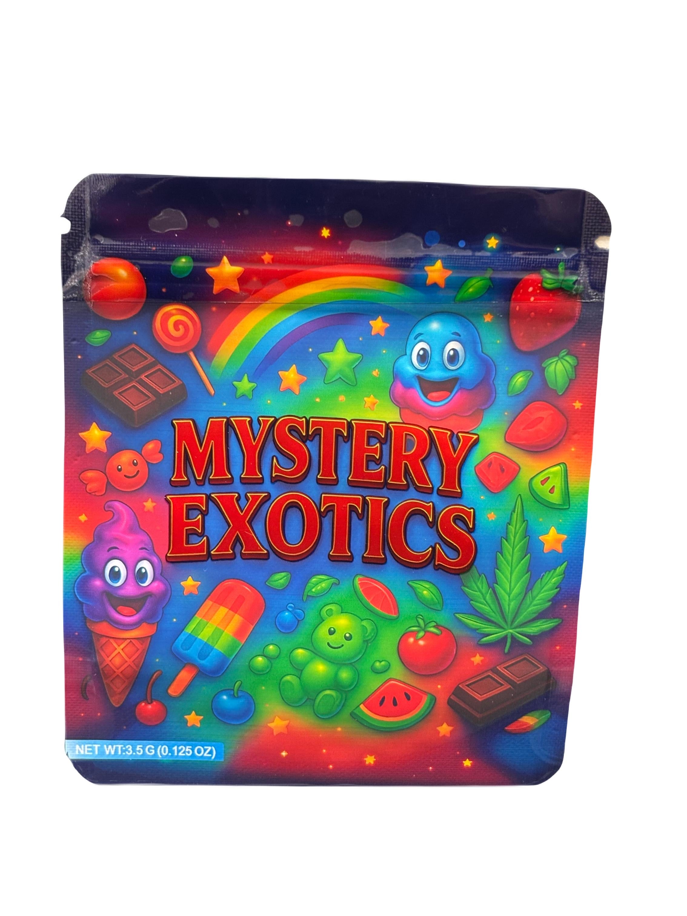 50 Mystery Exotics 3.5-gram empty Mylar bags