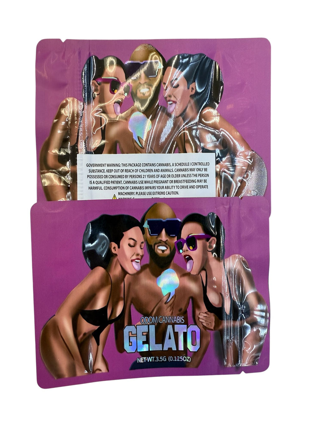 50 Odom Cannabis Gelato 3.5-gram empty Mylar bags