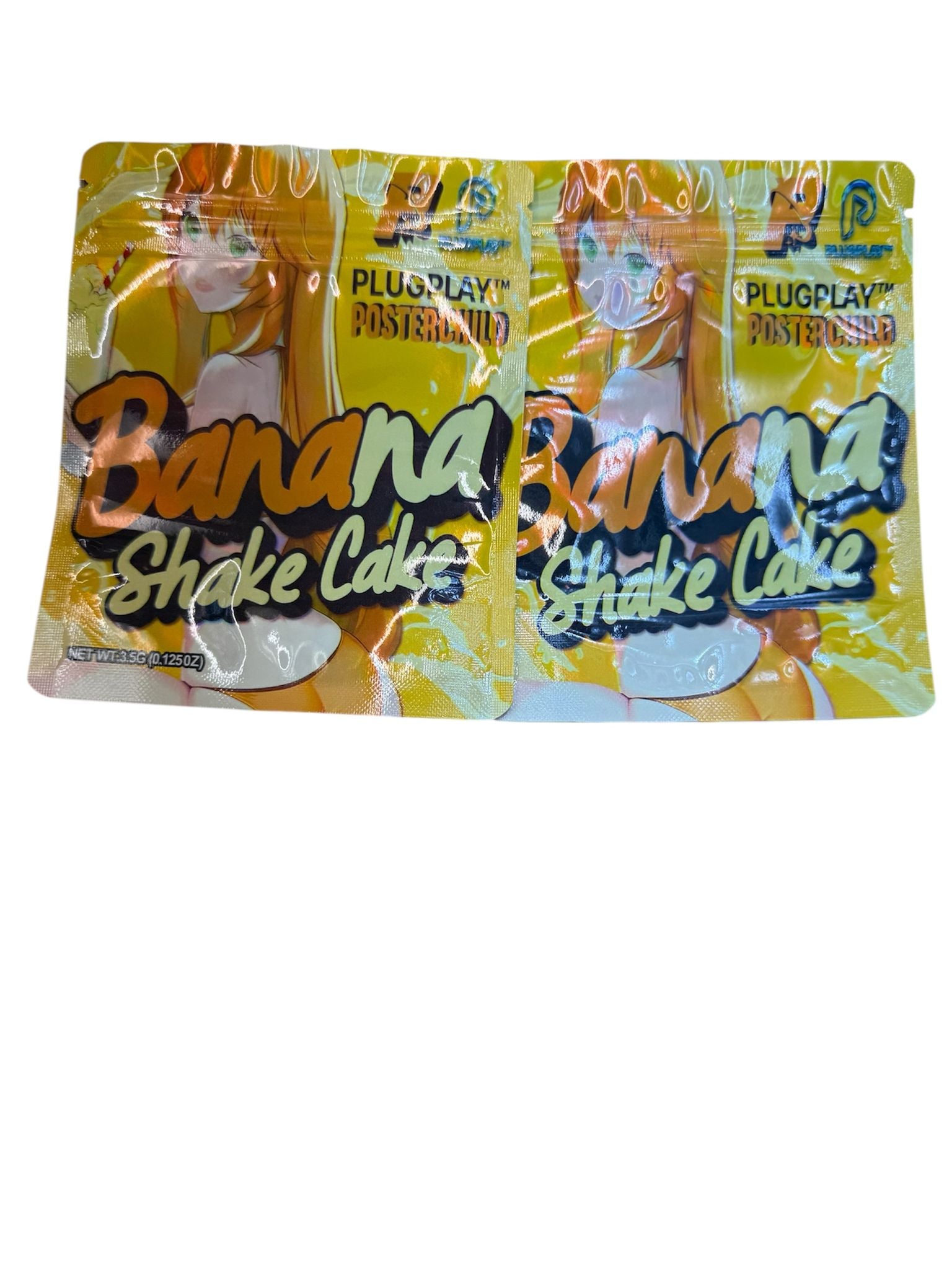 50 Banana Shake Cake 3.5-gram empty Mylar bags