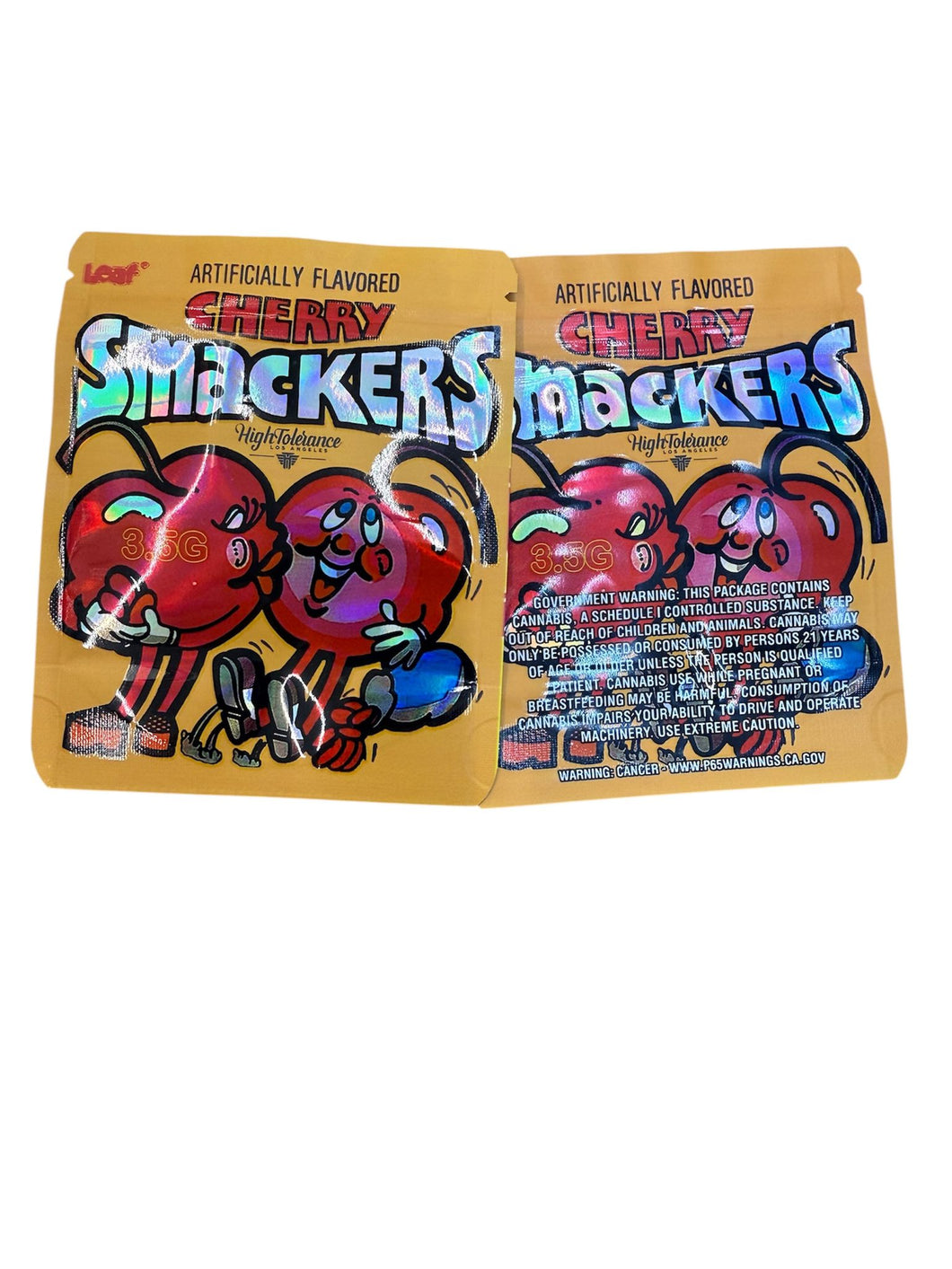50 Smackers 3.5-gram empty Mylar bags