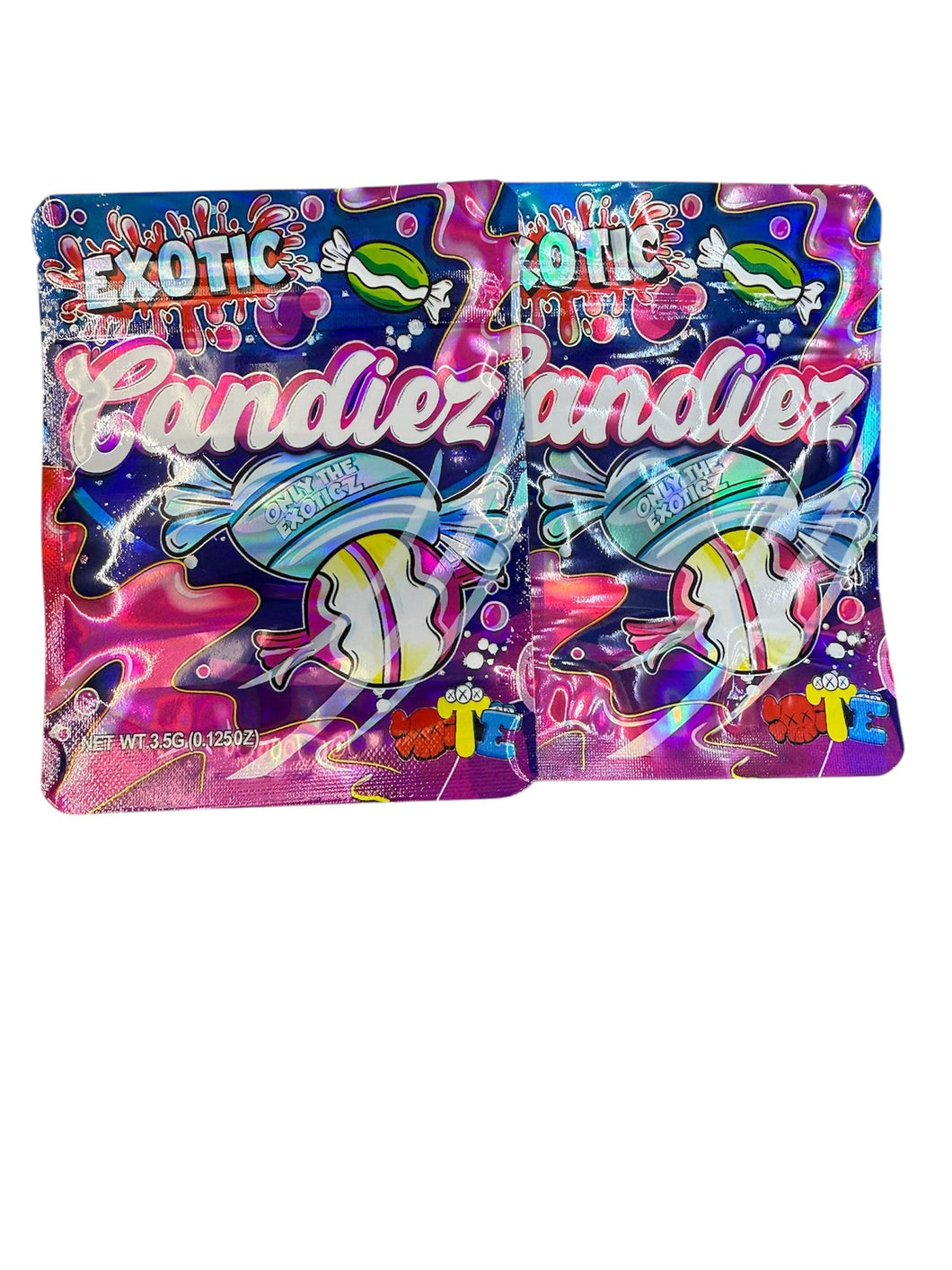 50 Exotic Candiez  3.5-gram empty Mylar bags