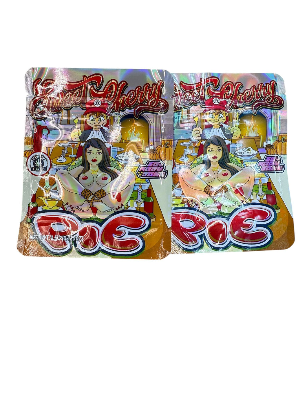 50 Sweet Cherry Pie  3.5-gram empty Mylar bags