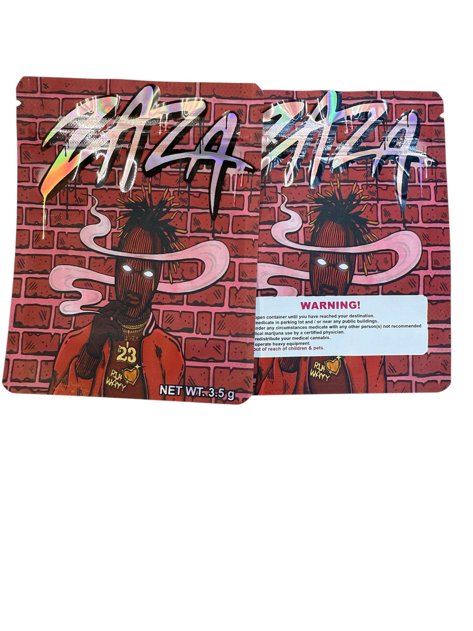 50 Zaza  3.5-gram empty Mylar bags