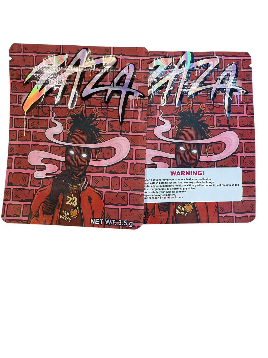 50 Zaza  3.5-gram empty Mylar bags