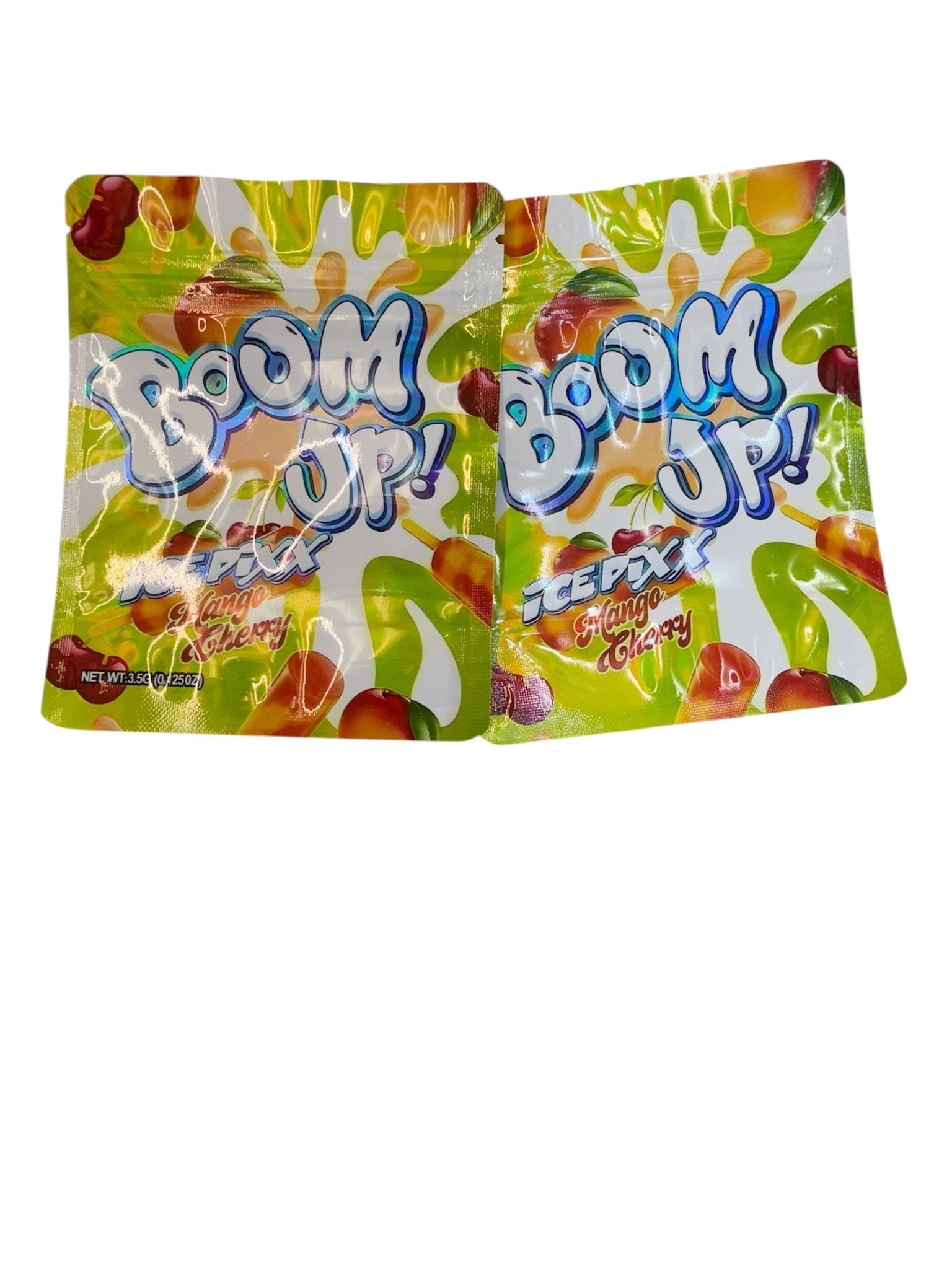 50 Icepixx Mango Cherry 3.5-gram empty Mylar bags