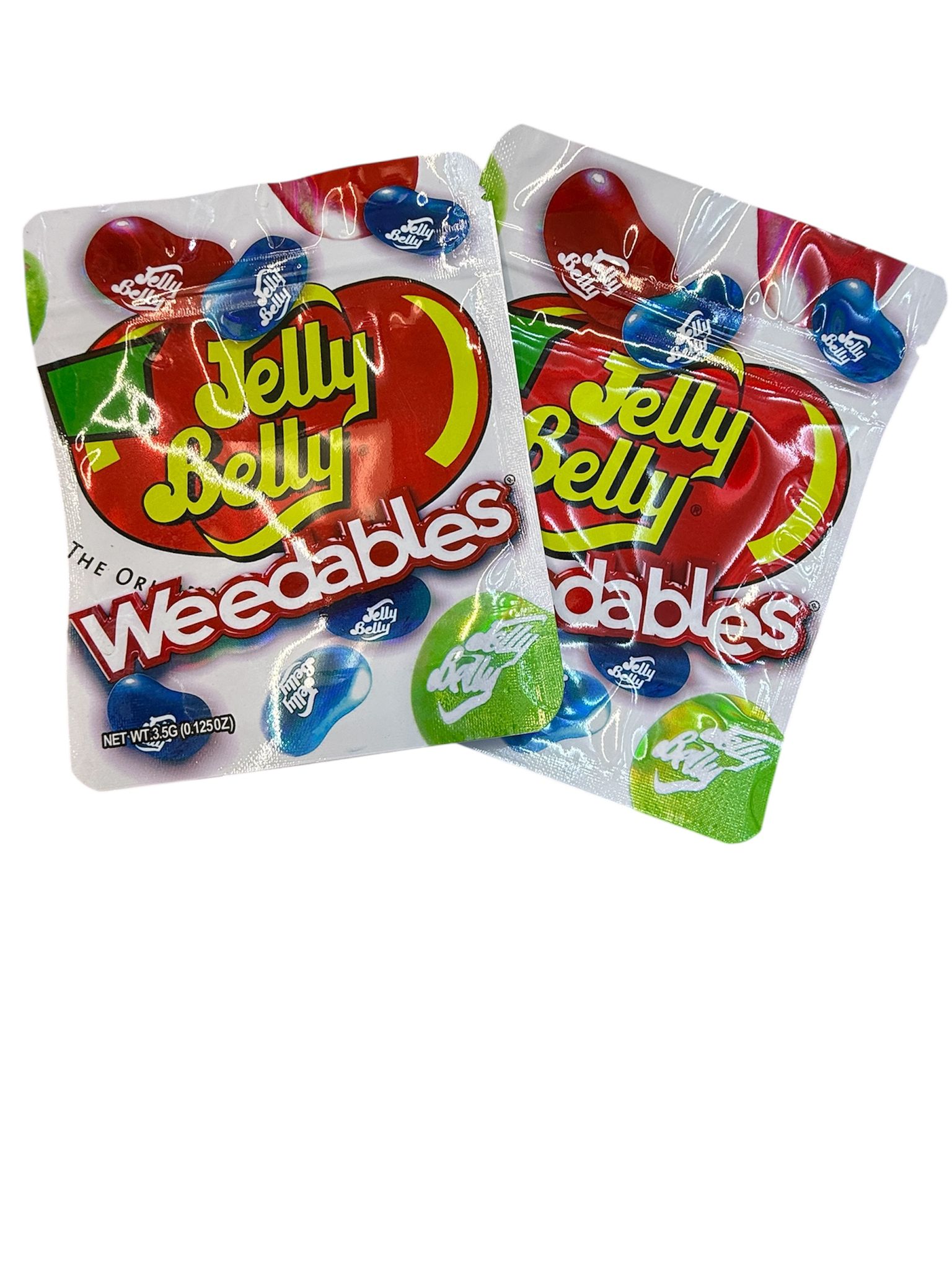 50 Jelly Belly Weedables 3.5-gram empty Mylar bags