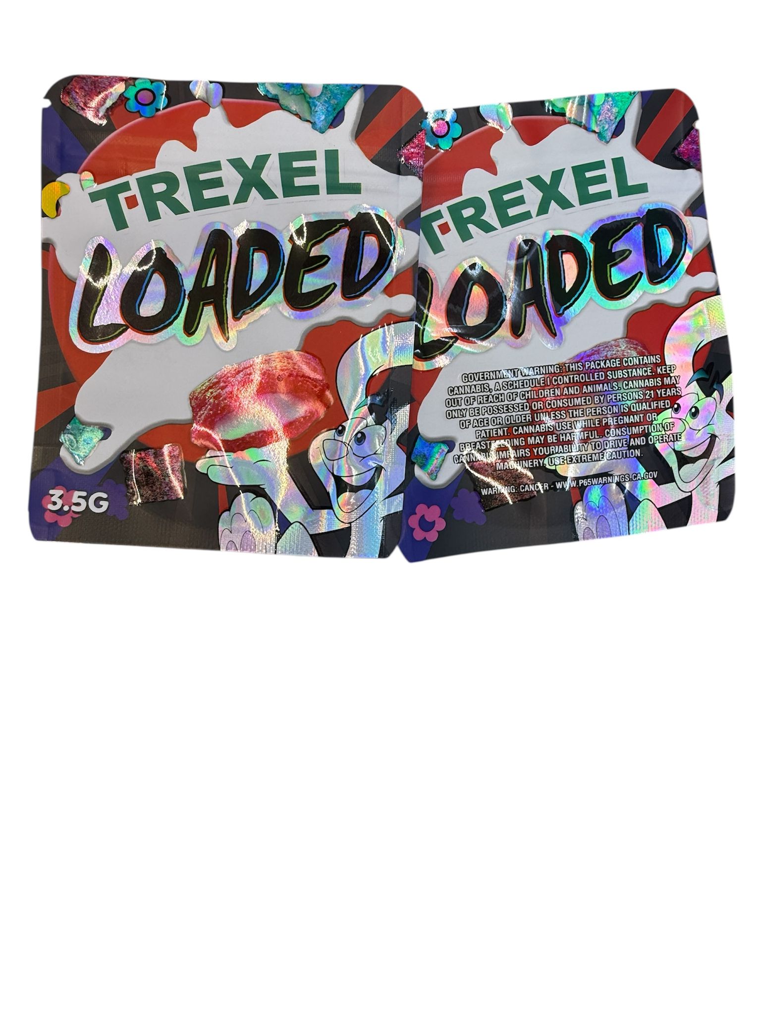 50 Trexel Loaded 3.5-gram empty Mylar bags