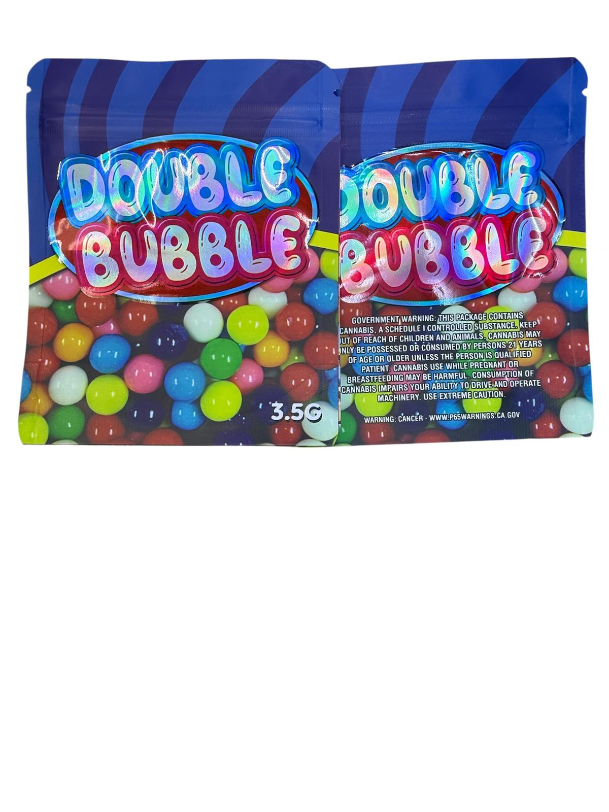 50 Double Bubble 3.5-gram empty Mylar bags