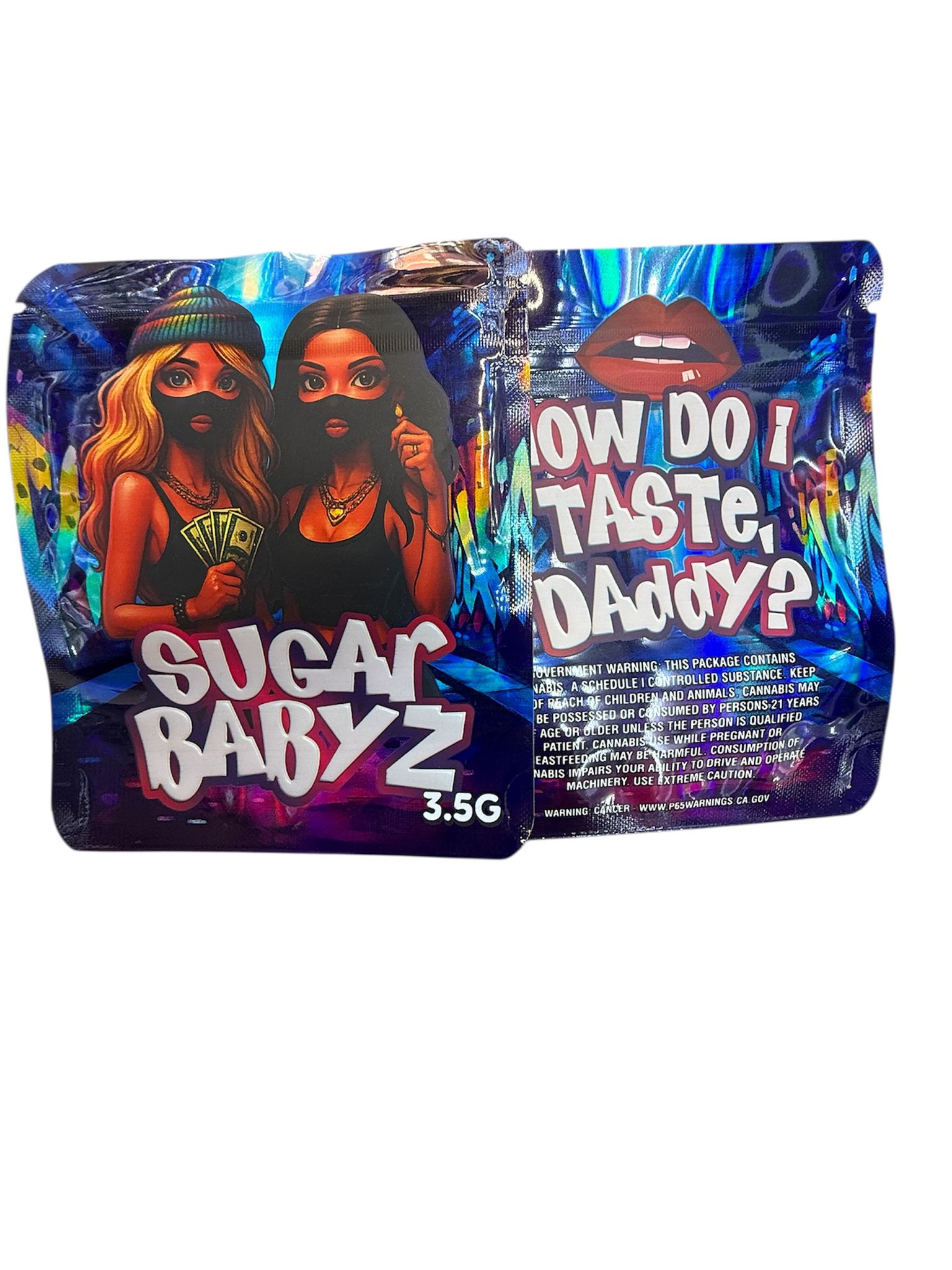 50 Sugar Babyz 3.5-gram empty Mylar bags