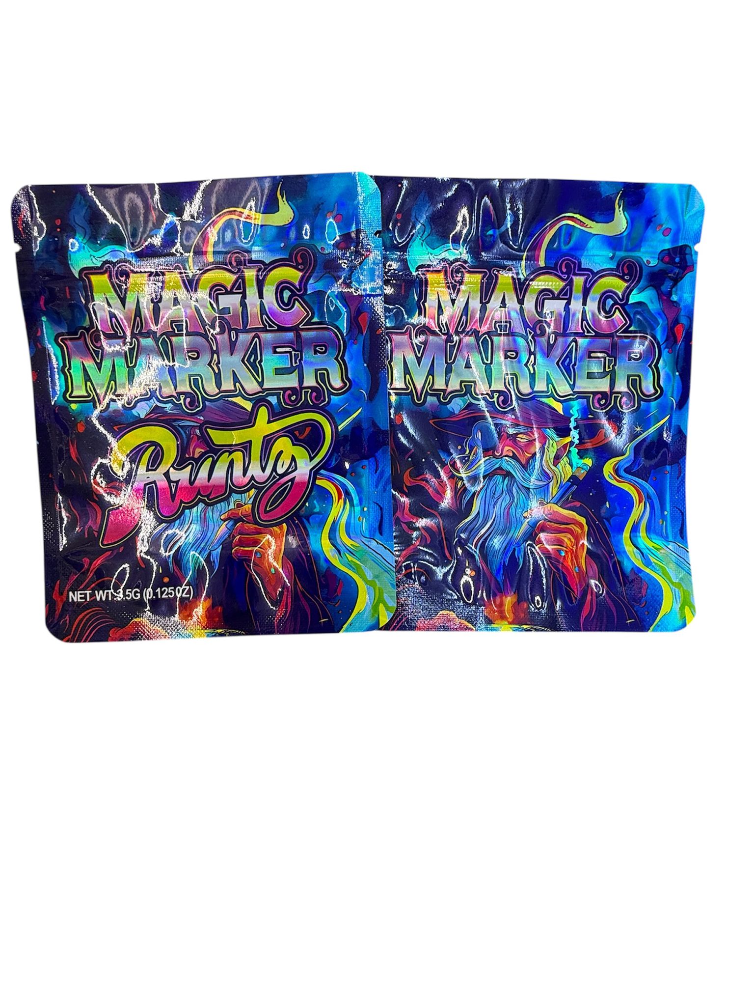 50 Magic Marker Runtz 3.5-gram empty Mylar bags