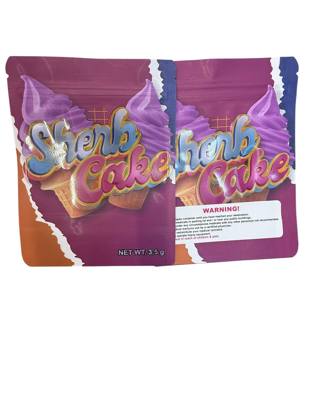 50 Sherb Cake 3.5-gram empty Mylar bags