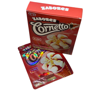 50 Cornetto Zabores 3.5 G Mylar Bags With 50 Carton Box