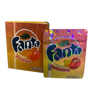 50 Fanta Manago 3.5 G Mylar Bags With 50 Carton Box