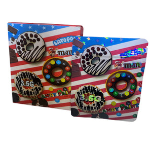 50 m&m Latopop 3.5 G Mylar Bags With 50 Carton Box