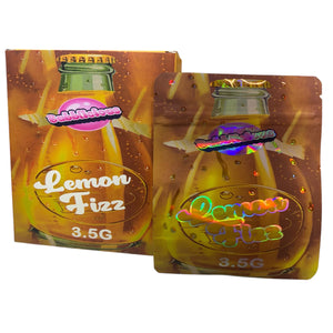 50 Lemon Fizz 3.5 G Mylar Bags With 50 Carton Box