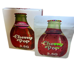 50 Cherry Pop 3.5 G Mylar Bags With 50 Carton Box