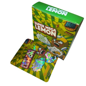 50 Super Mega Lemon 3.5 G Mylar Bags With 50 Carton Box