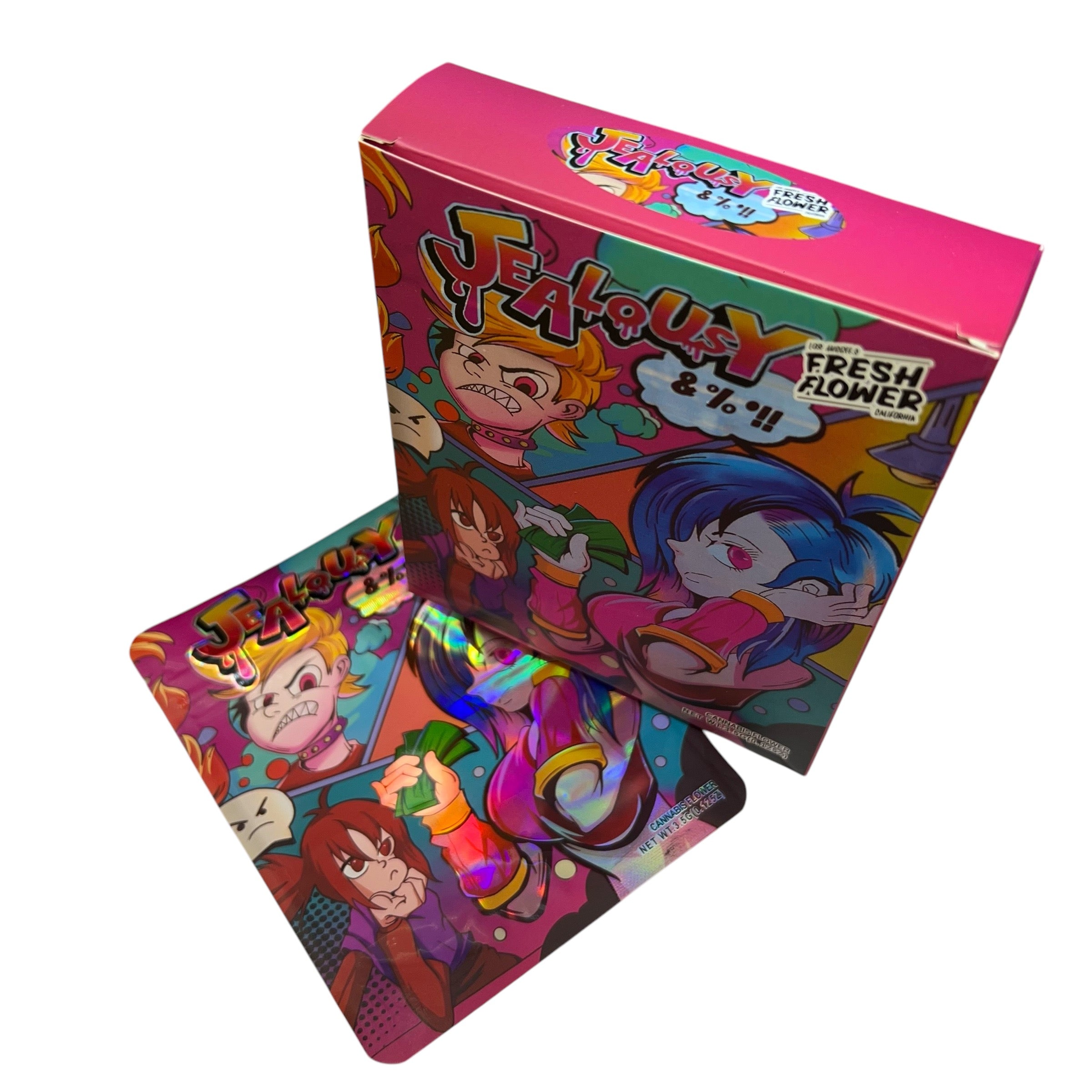 50 Jealousy 3.5 G Mylar Bags With 50 Carton Box. – My mylarbag