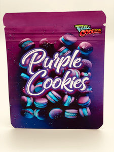 50 Purple Cookies 3.5 gram empty Mylar bags