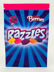 50 Balla Berries Razzles 3.5-gram empty Mylar bags
