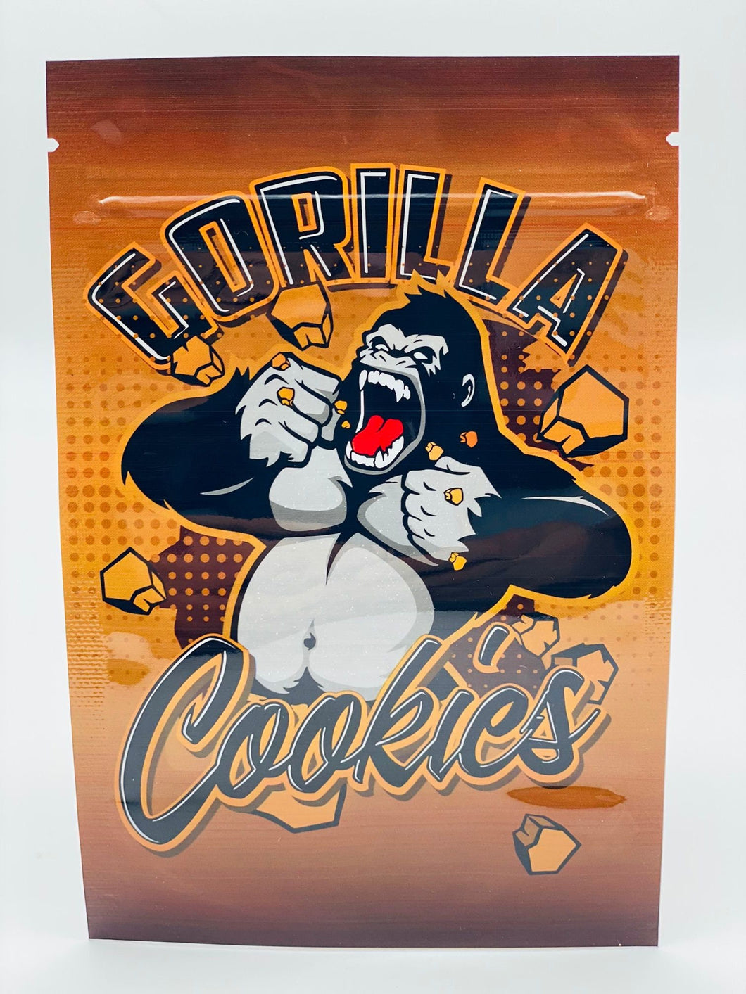50 Gorilla Cookies  3.5 gram empty Mylar bags