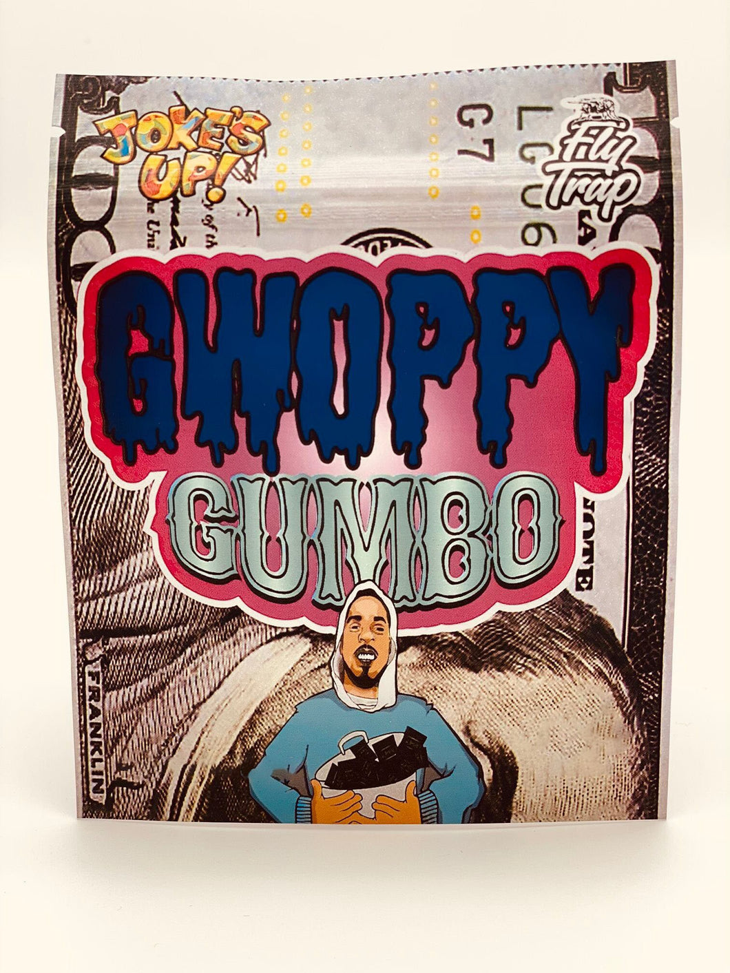 50 Jokes Up Gwoppy Gumbo  3.5 gram empty Mylar bags