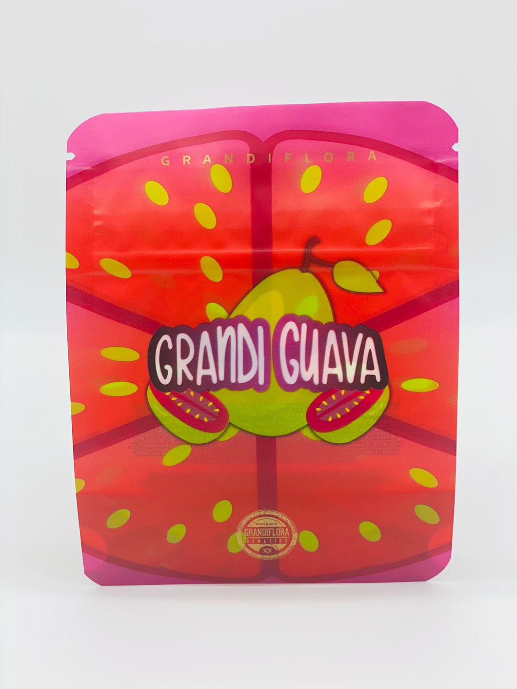50 Grandi Guava 3.5 gram empty Mylar bags
