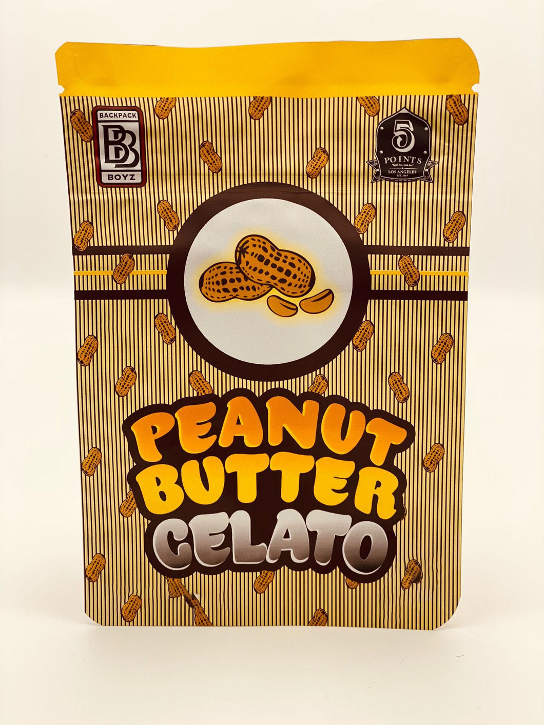 50 Backpack Boyz Peanut Butter Gelato 3.5-gram empty Mylar bags