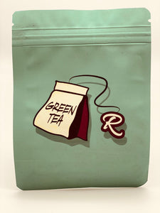 50 Green Tea  3.5 gram empty Mylar bags