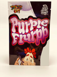 50 Jokes Up Purple Fiurpp  3.5 gram empty Mylar bags
