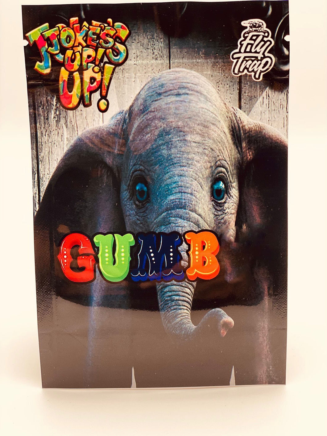 50 Jokes Up elephant Gumbo   3.5 gram empty Mylar bag