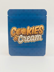 50 Cookies Cream 3.5 gram empty Mylar bags