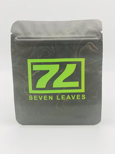 50 Seven Leaves 3.5 gram empty Mylar bags