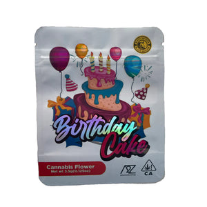 50 Birthday Cake 3.5-gram empty Mylar bags