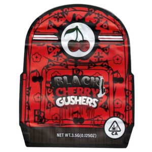 50 Black Cherry Gushers 3.5-gram empty Cut Mylar bags.