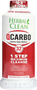 Herbal Clean Same-Day Premium Detox Drink, Dragon Fruit Flavor, 32 Fl Oz