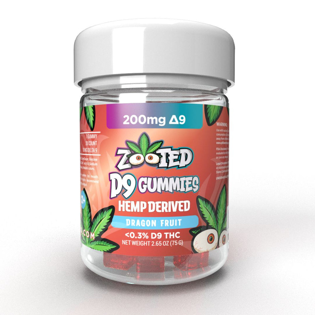 Gummies | Dragon Fruit 300mg ?9 – Hemp Derived SUPPLEMENT FACTS Serving size: 1 Gummy Servings per container:20 Count Amount per serving 10 MG delta 9
