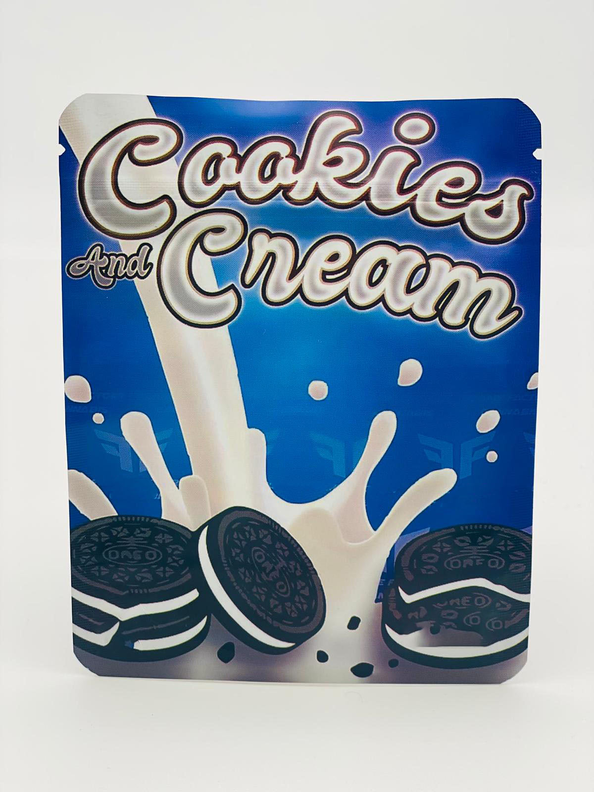 50 Cookies Cream 3.5-gram empty Mylar bags
