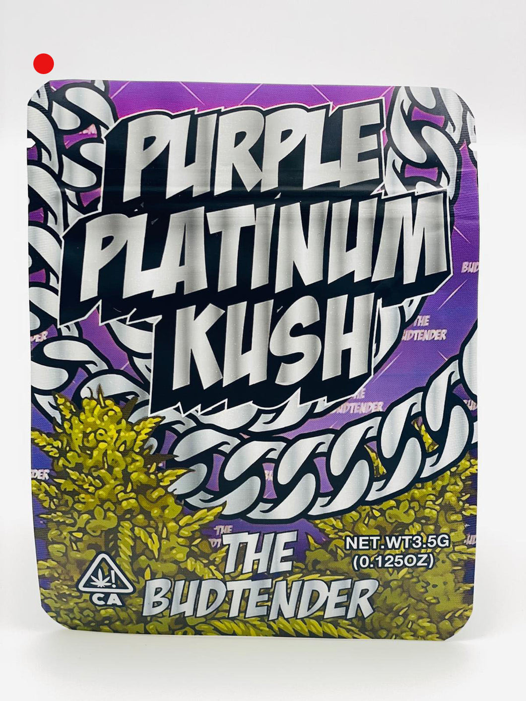 50 Purple Platinum Kush 3.5-gram empty Mylar bags